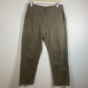 Carhartt Men's 34x30 Work Pants Tan Pockets‎ Straight Leg Carpenter